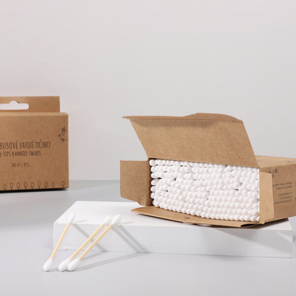 Biodegradable Bamboo Stick Cotton Swabs 200 Count - Image 3