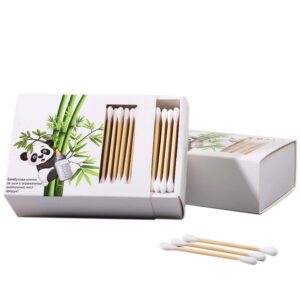 Biodegradable Paper Box Bamboo Cotton Swabs 200/300 Count