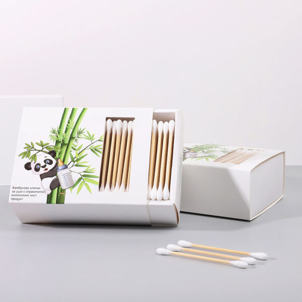 Biodegradable Paper Box Bamboo Cotton Swabs 200/300 Count - Image 4
