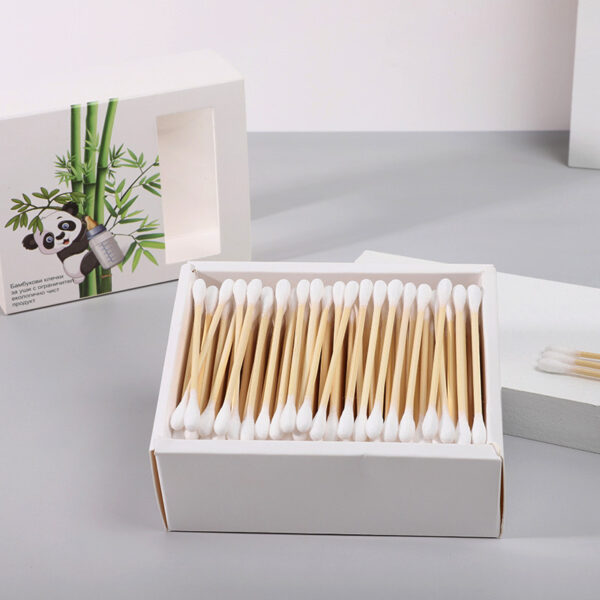 Biodegradable Paper Box Bamboo Cotton Swabs 200/300 Count - Image 3