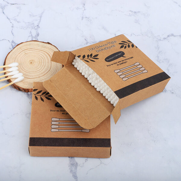 Biodegradable Bamboo Stick Cotton Swabs 100 Count - Image 5