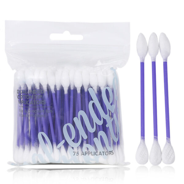 Cosmetic Double Tip Plastic Stick Cotton Swabs (75 Count)