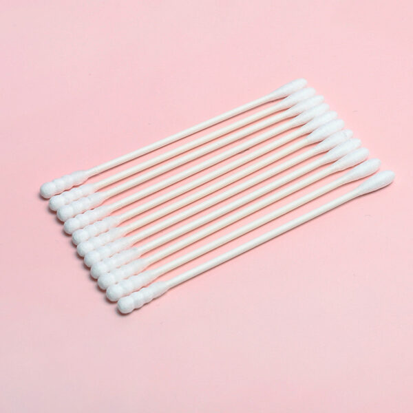 Baby Paper Stick Cotton Swabs Spiral+Round Tip 200 Count in Plastic Canister - Image 6