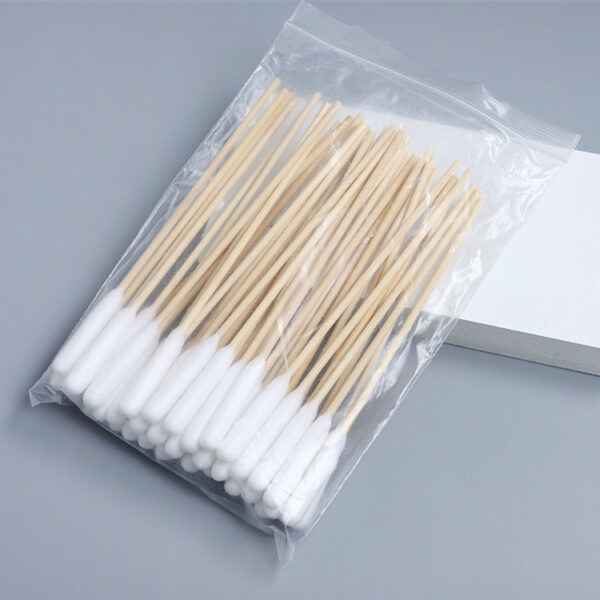 6 inch Big Cotton Tip Bamboo Stick Pet Use Cotton Swabs 50/100 Count - Image 3