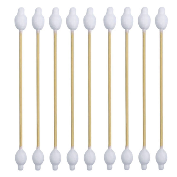 6 inch Long Bamboo Stick Safety Tip Cotton Swabs 33 Count in Drawer Box - Image 2