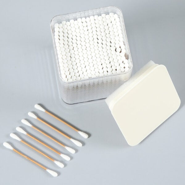 Plastic Box Packaging Carbonized Bamboo Stick Cotton Swabs 200 Count - Image 9