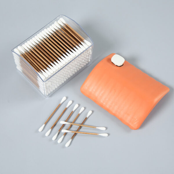 House-shaped Plastic Box Carbonized Bamboo Stick Cotton Swabs 400 Count - Image 8