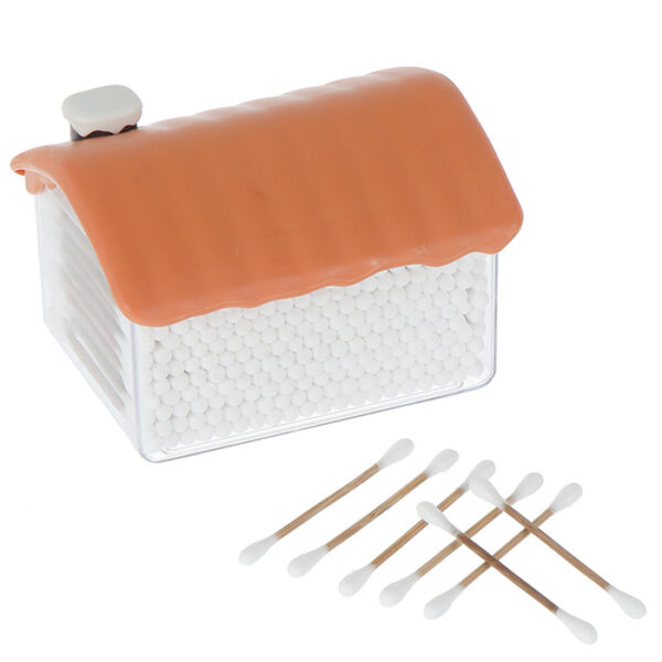 House-shaped Plastic Box Carbonized Bamboo Stick Cotton Swabs 400 Count - Image 7