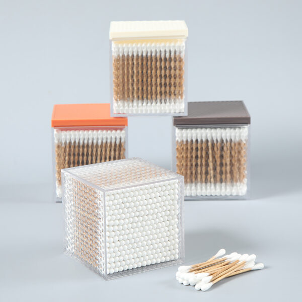 Plastic Box Packaging Carbonized Bamboo Stick Cotton Swabs 300 Count - Image 3