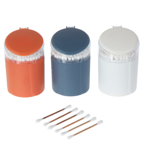Mirror Lid Plastic Box Carbonized Bamboo Stick Cotton Swabs 100 Count - Image 9