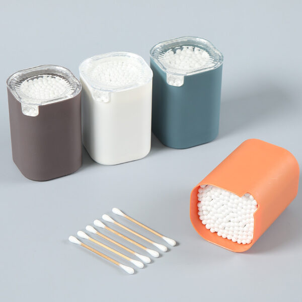 Plastic Box Packaging Carbonized Bamboo Stick Cotton Swabs 100 Count - Image 2