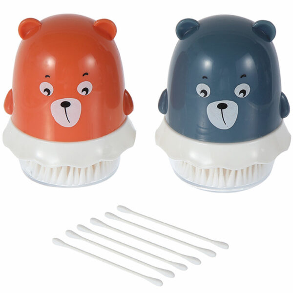 Cute Bear Plastic Box Packaging Paper Thin Stick Baby Cotton Swabs 200 Count - Image 8