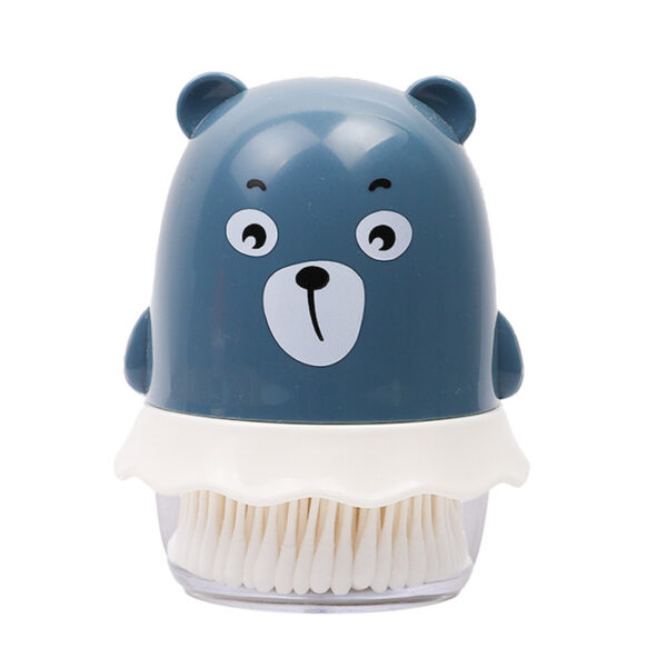 Cute Bear Plastic Box Packaging Paper Thin Stick Baby Cotton Swabs 200 Count - Image 4