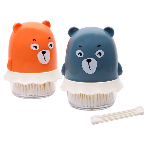 Cute Bear Plastic Box Packaging Paper Thin Stick Baby Cotton Swabs 200 Count - Image 5