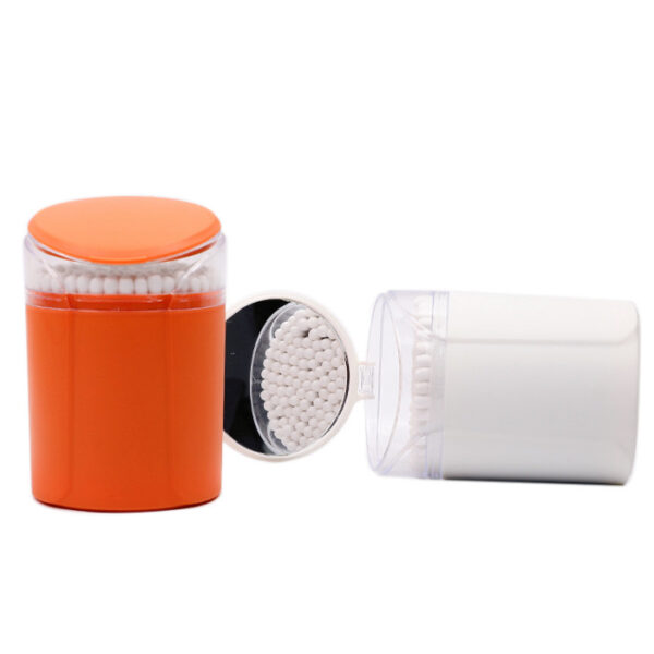 Mirror Lid Plastic Box Carbonized Bamboo Stick Cotton Swabs 100 Count - Image 7
