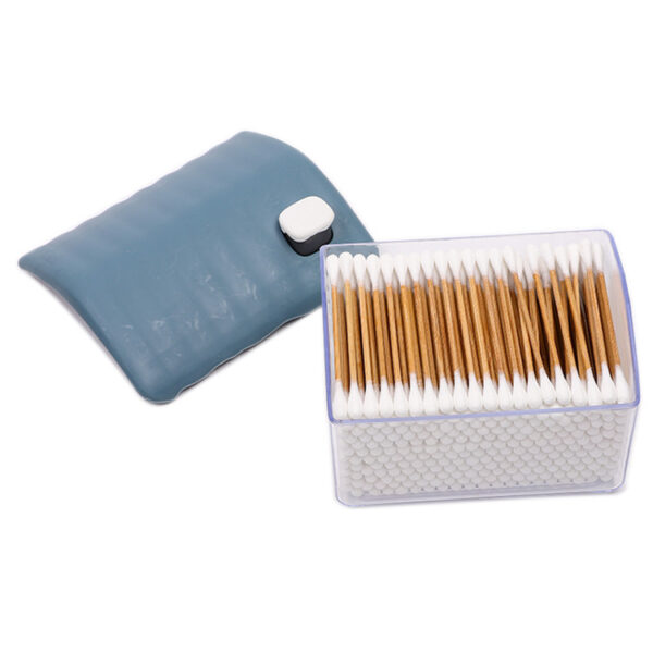 House-shaped Plastic Box Carbonized Bamboo Stick Cotton Swabs 400 Count - Image 5
