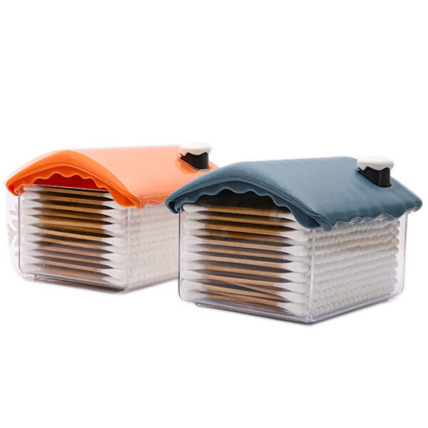 House-shaped Plastic Box Carbonized Bamboo Stick Cotton Swabs 400 Count - Image 3