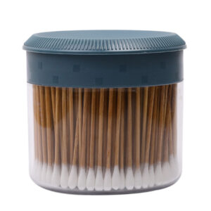 Plastic Box Packaging Carbonized Bamboo Stick Cotton Swabs 200 Count