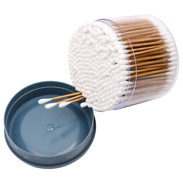 Plastic Box Packaging Carbonized Bamboo Stick Cotton Swabs 200 Count - Image 2