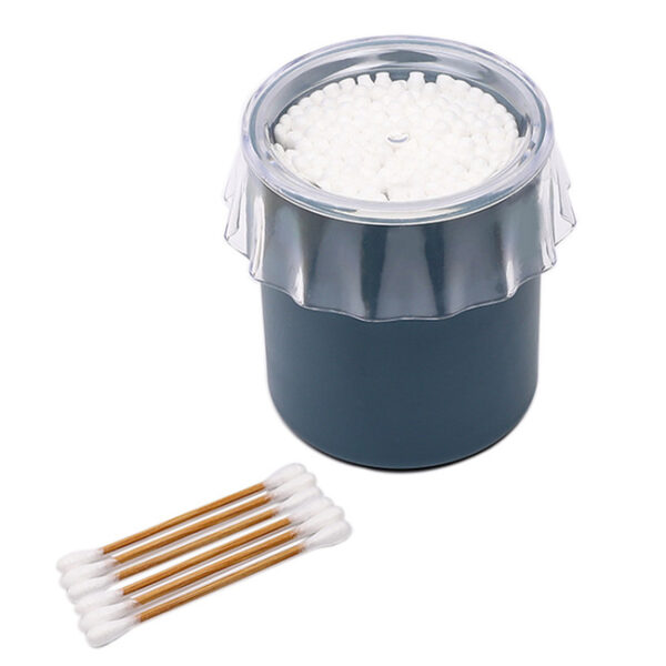 Tansparent Lid Box Carbonized Bamboo Stick Cotton Swabs 100 Count
