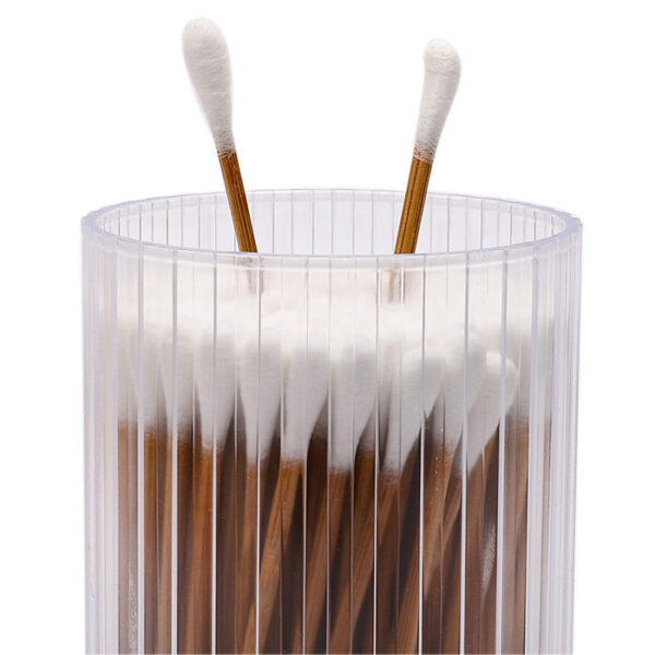 Ear Spoon Tip  Carbonized Bamboo Stick Cotton Swabs 100 Count in Plastic Canister - Image 2