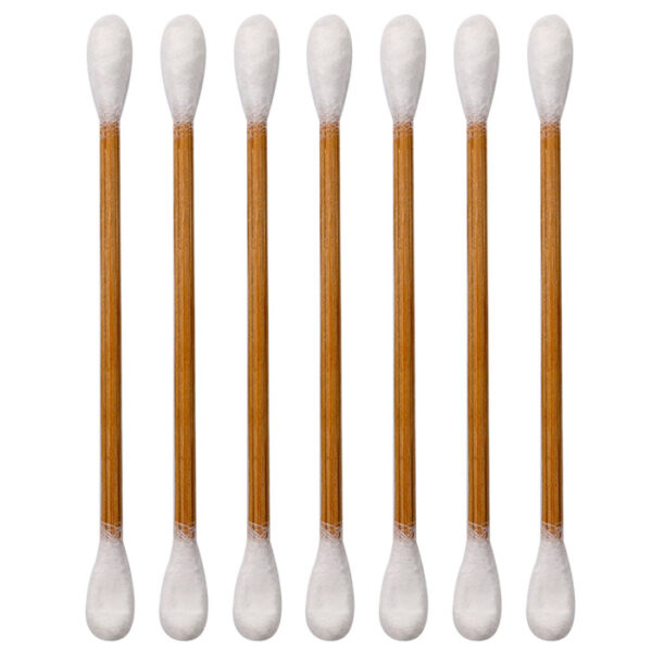 Ear Spoon Tip  Carbonized Bamboo Stick Cotton Swabs 100 Count in Plastic Canister - Image 3