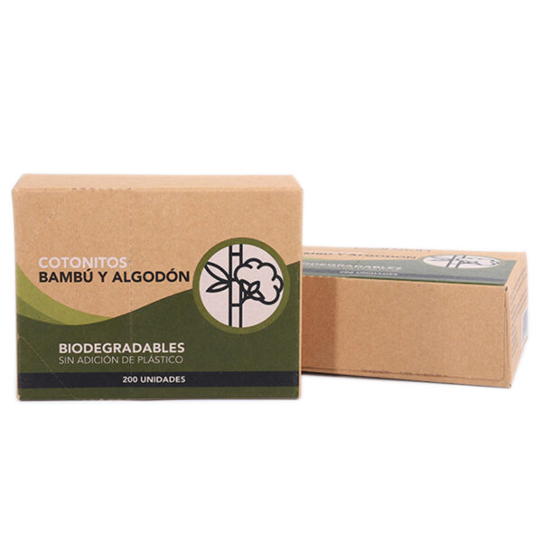 Tear-open Cardboard Box Bamboo Stick Cotton Swabs 200 Count - Image 8