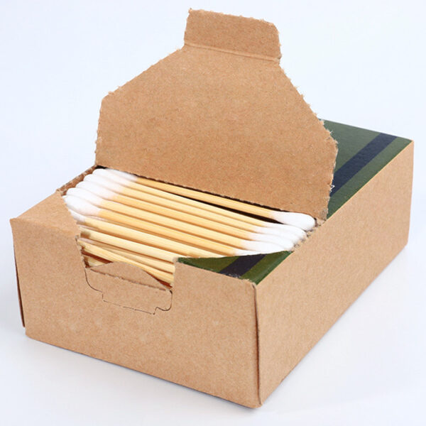 Tear-open Cardboard Box Bamboo Stick Cotton Swabs 200 Count - Image 2