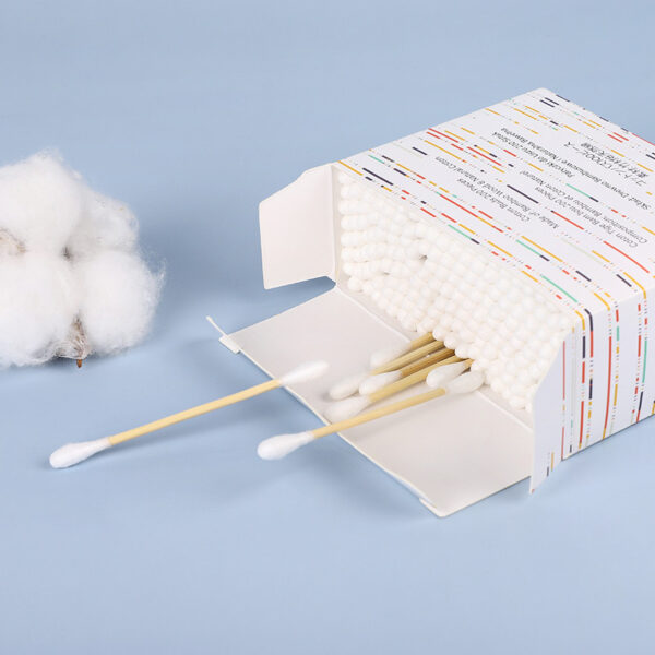 Biodegradable Paper Box Bamboo Cotton Swabs 100/200 Count - Image 7