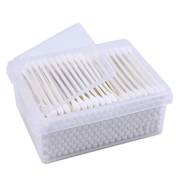 Paper Stick Cotton Swabs 200 Count in Plastic Box with Window Opening - Image 5