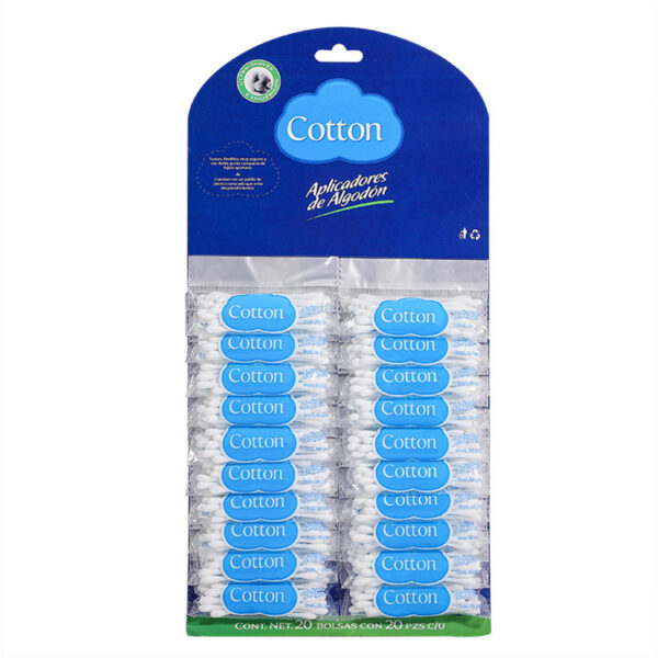 Custom Bamboo Cotton Swabs in Small Packs Attached to Cardboard (20 pcs/pack, 20 packs) - Image 8