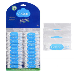 Custom Bamboo Cotton Swabs in Small Packs Attached to Cardboard (20 pcs/pack, 20 packs)