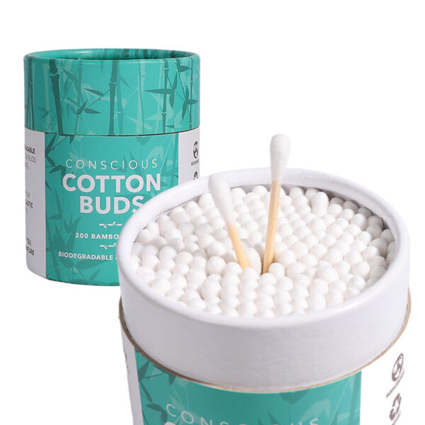 Custom Paper Canister Packaging Bamboo Stick Cotton Swabs 200 Count - Image 5