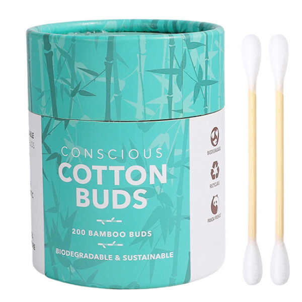 Custom Paper Canister Packaging Bamboo Stick Cotton Swabs 200 Count - Image 4