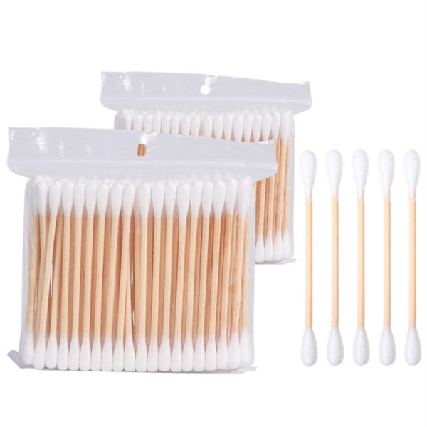 100 Count Zip Bag Bamboo Cotton Swabs - Image 7