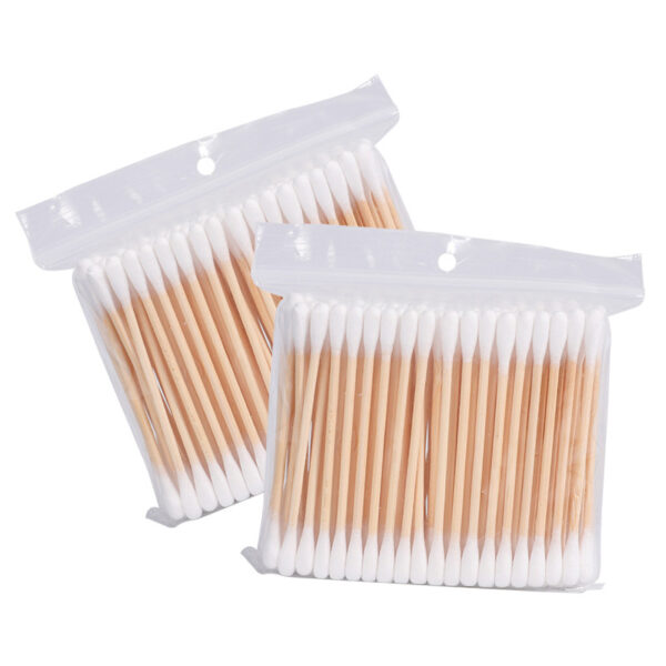 100 Count Zip Bag Bamboo Cotton Swabs - Image 6