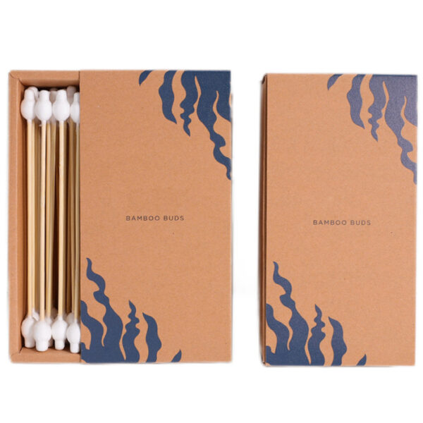 6 inch Long Bamboo Stick Safety Tip Cotton Swabs 33 Count in Drawer Box - Image 5