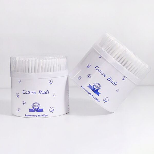 Custom Paper Canister with Clear Lid 250 Count Plastic Stick Cotton Swabs - Image 6