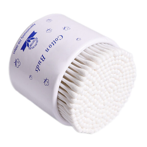Custom Paper Canister with Clear Lid 250 Count Plastic Stick Cotton Swabs - Image 3