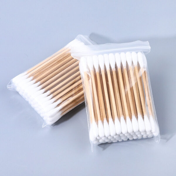 Wooden Stick Cotton Swabs 48 Count in Zip Bag - Image 5