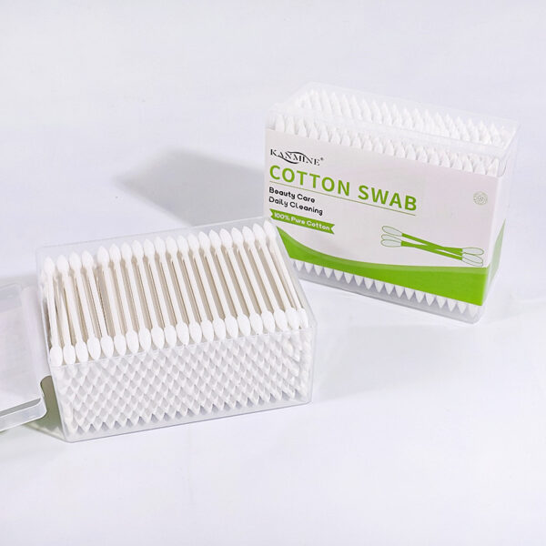 Pointed/Spiral Tip Paper Cotton Swabs in Plastic Box (100/200/300 Count ) - Image 5