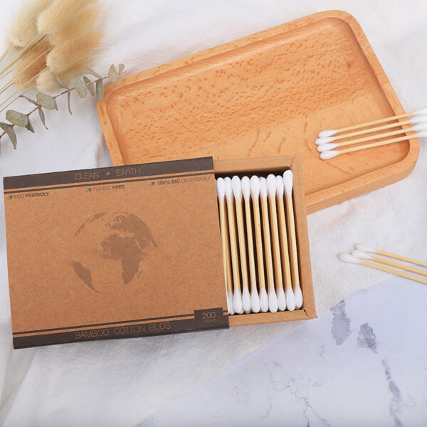 Custom Cardboard Drawer Box Bamboo Cotton Swabs (200 count) - Image 3