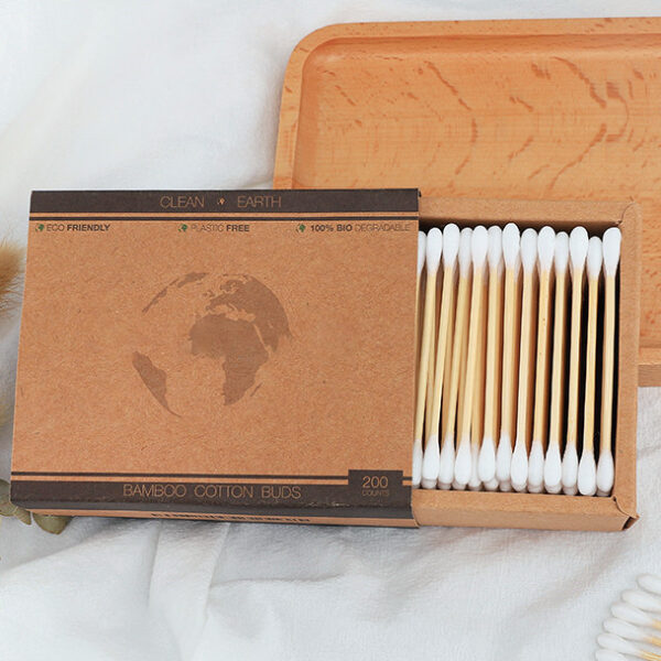 Custom Cardboard Drawer Box Bamboo Cotton Swabs (200 count) - Image 2