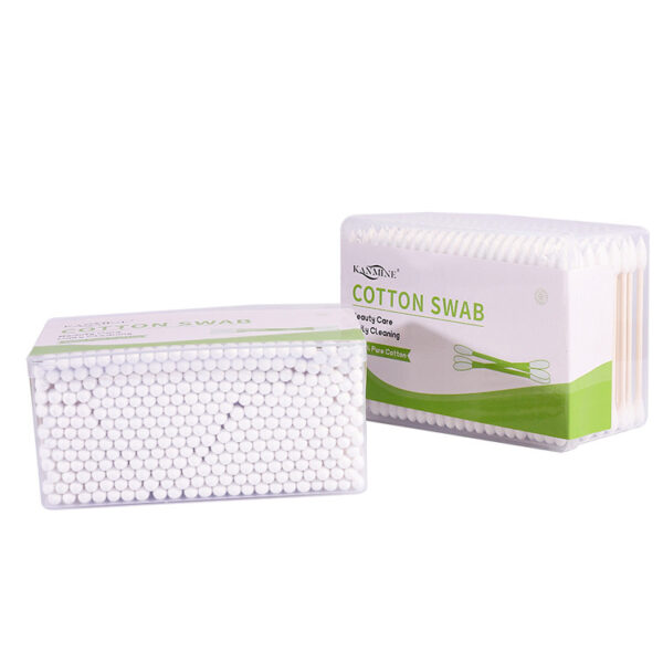 Pointed/Spiral Tip Paper Cotton Swabs in Plastic Box (100/200/300 Count ) - Image 3