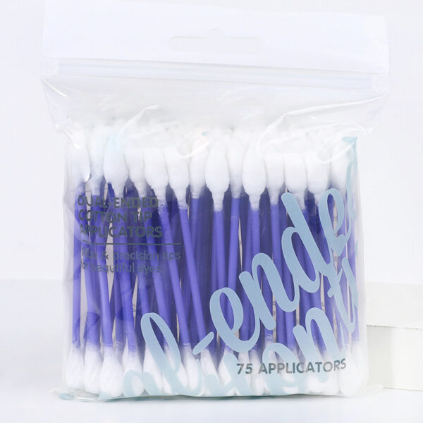 Cosmetic Double Tip Plastic Stick Cotton Swabs (75 Count) - Image 3