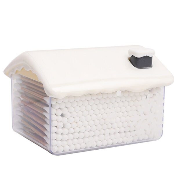 House-shaped Plastic Box Carbonized Bamboo Stick Cotton Swabs 400 Count - Image 9