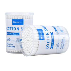 Paper Stick Cotton Swabs 100 Count in Plastic Box