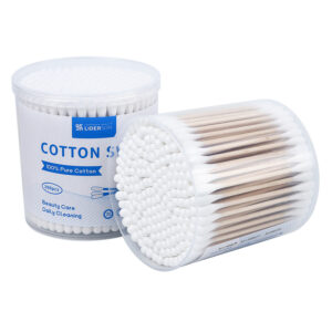 Bamboo Stick Cotton Swabs 200 Count in Plastic Box