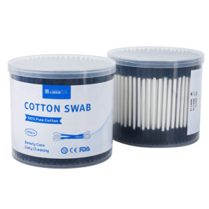 Paper Stick Cotton Swabs 300 Count Black Pointed Tip